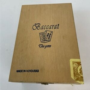 Baccarat Natural Wood Cigar Box